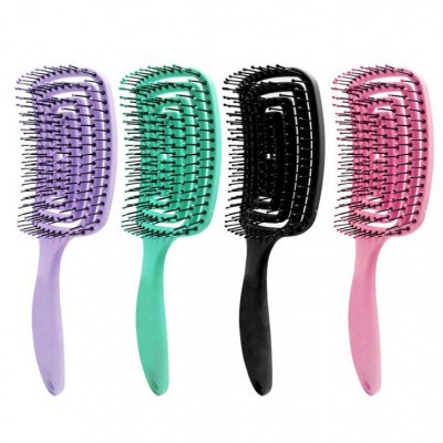 Amazon Top Seller OEM Plastic Vent Speed Dry Hair Brush With Ribs Shape