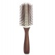 Wood handle hair brush round plastic professional detangling salon brush