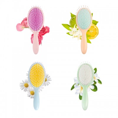 New design High quality Sweet Smell 4 Fragrance soft cushion custom hair brush