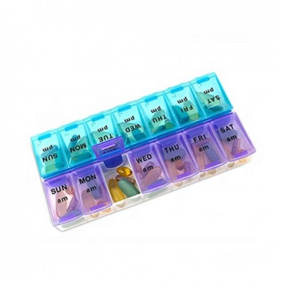 HOT SALE Weekly Pill Organizer, Twice-a-Day for Vitamins Fish Oils Supplements