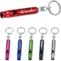 hot sale outdoor metal whistle survival whistle with keychain for promotional gift