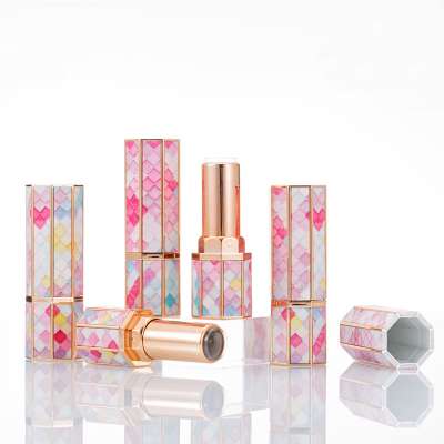 New design 3D multi color rose gold empty lipstick tube lipstick container