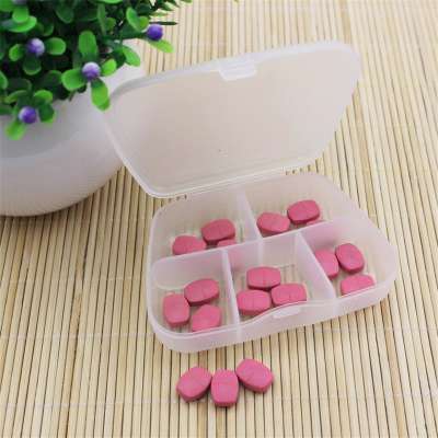 Superior mini  5 Compartment Plastic Wallet Mini Pill Box multicolour frosted plastic pill box for Promotion