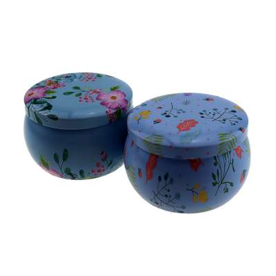 Best Quality 4OZ Stock Round metal tea candy container tin can gift box tinplate jar scented candle jar