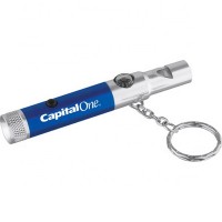 Mini whistle led flashlight with keychain compass whistle for promotion