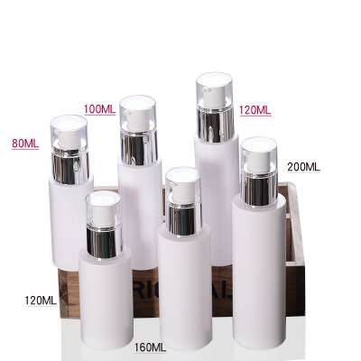 Luxury Various Sizes PET Silver Cosmetic Lotion Pump Bottles