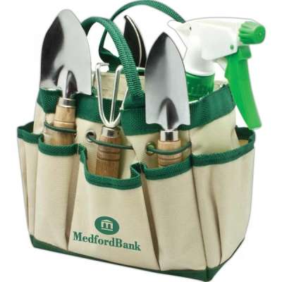 Best Quality canvas garden tool bag wood handle hand multifunction garden tool set