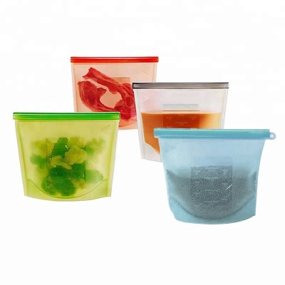 1000ML Silicone Reusable Fresh Sealing Vacuum Food Safe Storage Frozen Fridge Food Preservation Bag