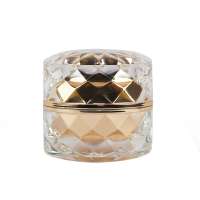 7g Luxury Double Wall Round Ball Acrylic Jar Silvery Gold Jar Container Empty Cream Jar Sample Jars