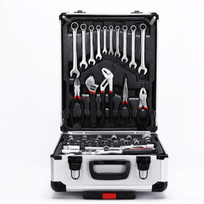 187 Pcs Aluminum case Tool Kit Suitcase Portable Hardware Combination Tool set